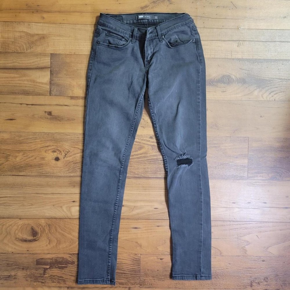 Levi's 524 Black Skinny Jeans - Size 5